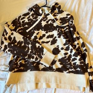 Ariat cow print hoodie